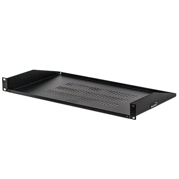 NavePoint Cantilever Server Shelf Vented Shelves Rack Mount 19 Inch 1U Black 10 Inches (250mm) deep