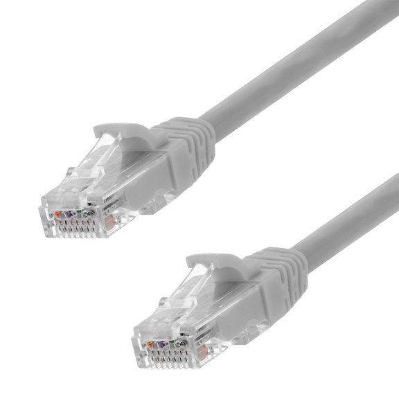 NavePoint Ethernet Patch Cable CAT6A, UTP, 24AWG, 1 Ft,  10 pack, Gray