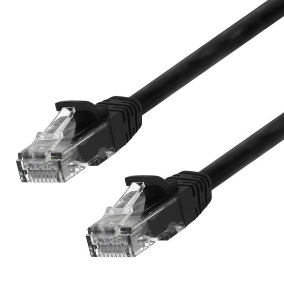 NavePoint Ethernet Patch Cable CAT6A, UTP, 24AWG, 7 Ft, 10 pack, Black