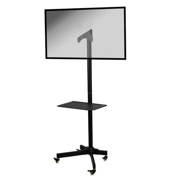 NavePoint Flat Panel TV Cart Height Adjustable 19 Inch to 37 Inch Mobile Stand w/Wheels