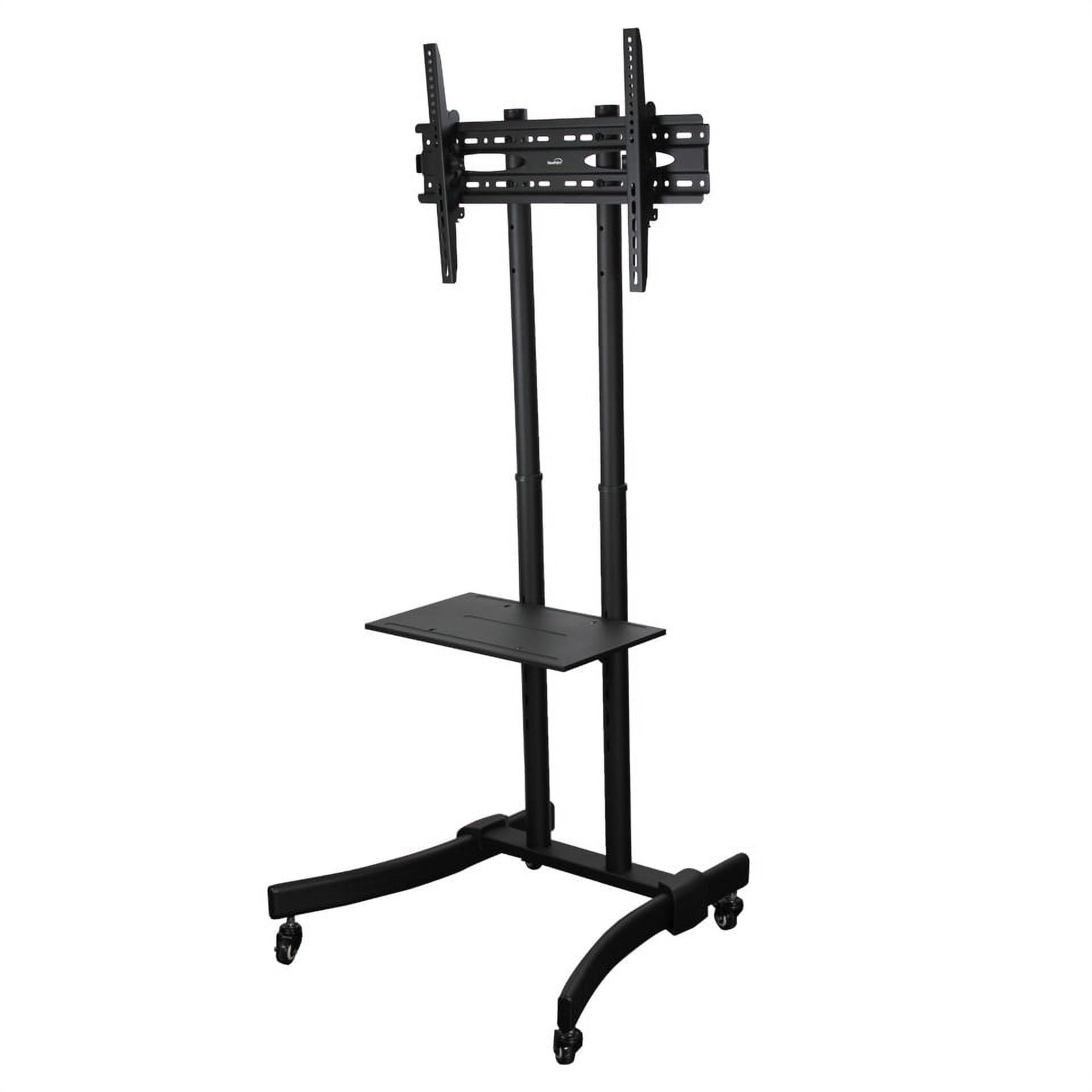 NavePoint Rolling TV Stand Mobile TV Cart Adjustable Height with