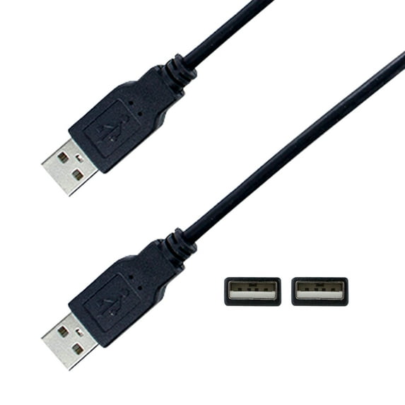 NavePoint USB 2.0 Type A Male to Type A Male Cable 15 Ft Black