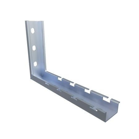NavePoint Wire Mesh Cable Tray L-Shaped Wall Bracket 11in Wide
