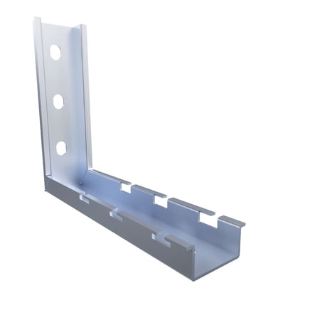 NavePoint Wire Mesh Cable Tray L-Shaped Wall Bracket 9in Wide
