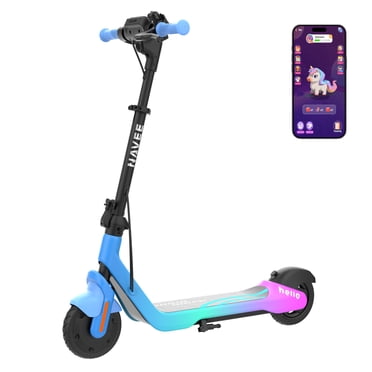 Navee Foldable Kid Electric Scooter K100 Max for kids 6-14, Apple Find My/RBG Light/Speed Limit Control/132Lbs Max Load
