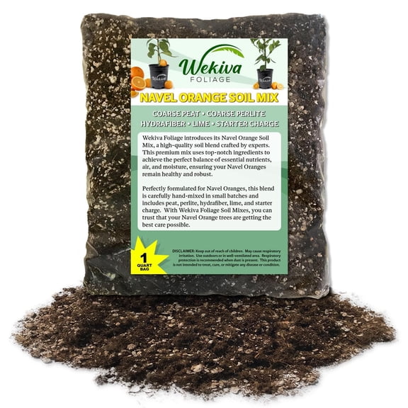 Navel Orange Tree Growing Soil Mix 1 Quart - Custom Soil Blend Potting Mix for Navel Orange Trees Specially Developed by and for Professional Nursery Growers - Nutrient-Rich Formula