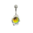 thumbnail image 1 of Navel Ring with Two Dolphin and Disco Ball Design 14g, 1 of 7