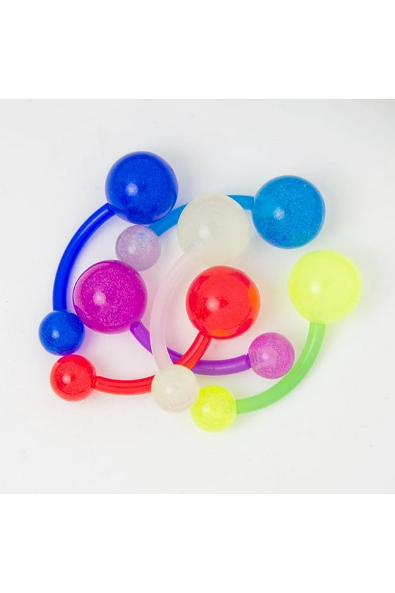 Navel Rings Body Jewelry Glow In The Dark Belly Ring 14g Bio-Flex 6pc