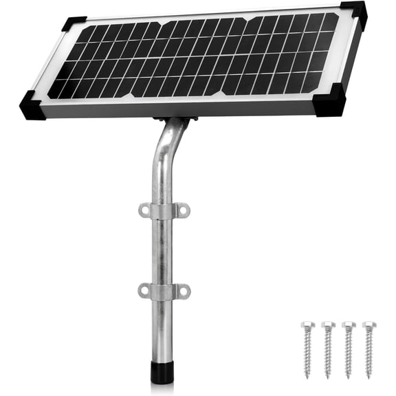 Navellon 10 Watt Solar Panel Kit (FM123) for Mighty Mule Automatic Gate Openers,Black Cell