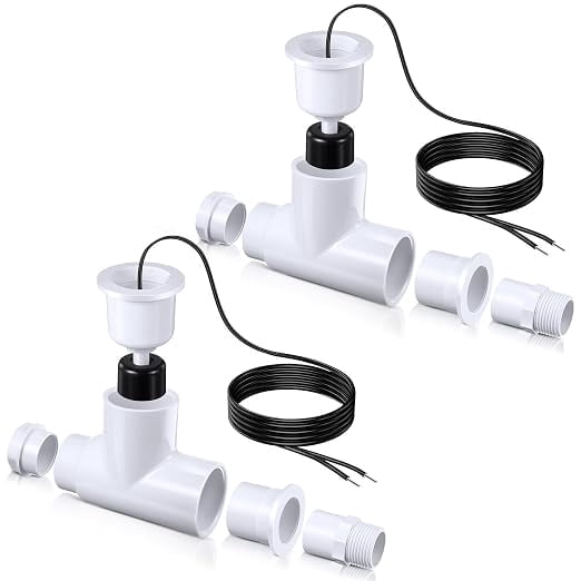 Navellon 2 Pack SS1 Condensate Overflow Switch for HVAC (White) Float Switch