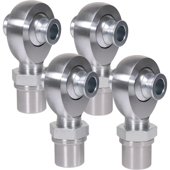 Navellon 2 pcs 1.25" Heim Joints Rod End Kit Thread 1 1/4" Chromoly Heim Joints Suspension Kit Right and Left Hand Traction Bars Steering Kit with Round Tube Adapter Misalignment Spacer Jam Nuts