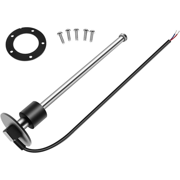 Navellon 240-33 ohms Marine Fuel Sending Unit Stainless Steel Fuel Gas Sender Water Fuel Level Gauge Sensor Boat Fuel Lever Sending Unit 5 Hole for Fuel Gauge&Water Lever Gauge Water Sender 6"(150mm)