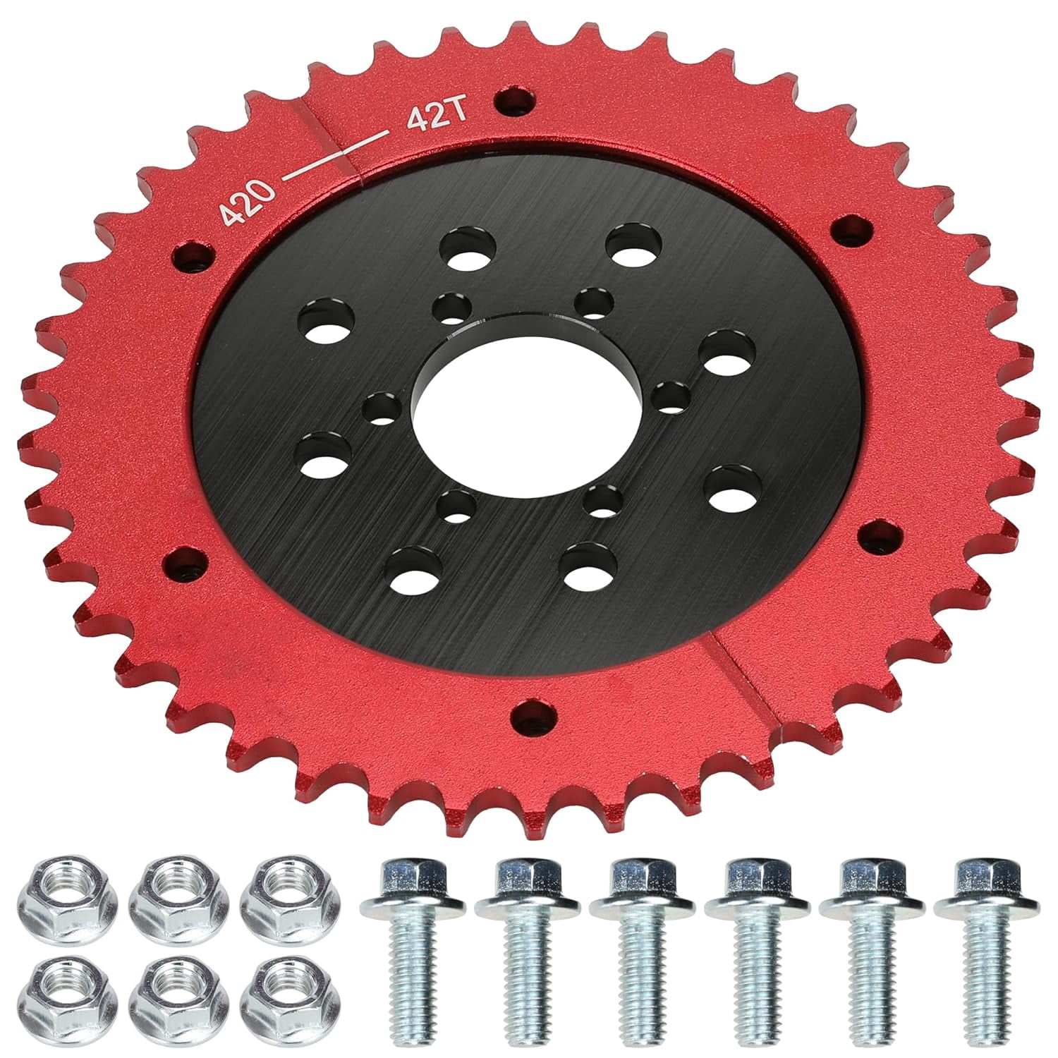Navellon, Mini Bike Parts, 42 Tooth, Red Split Chain Sprocket - Walmart.com