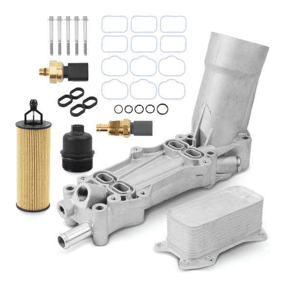 Navellon 926-876 926-959 Aluminum Oil Filter Housing Engine Oil Cooler For 2011-2022 Chrysler 200 300 Jeep Cherokee Dodge Challenger Charger Voyager Journey RAM PROMASTER 1500 2500 3500 68105583AF