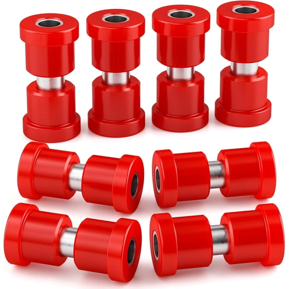 Navellon Club Car DS Front & Rear Leaf Spring Bushing Kit, Golf Cart Leaf Spring Polyurethane Bushing and Sleeves for 1981-Up DS, Red GolfCart Suspension Shackle Parts OE Replaces 1012303 1015583