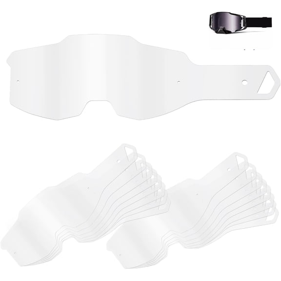 Navellon Goggle Tear Offs for 100% Armega Goggles, Maintain Clear Vision (50 Pack)
