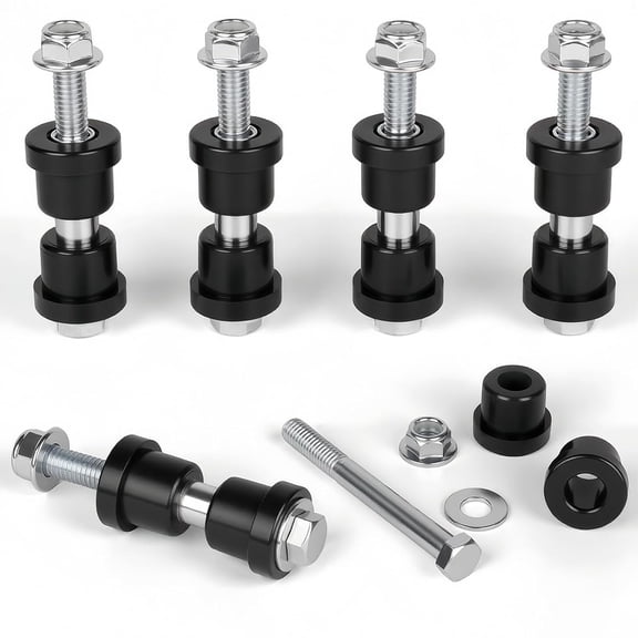 Navellon Golf Cart Rear Leaf Spring Polyurethane Bushings Kit with Screws Nuts for 1994-Up EZGO TXT/Medalist and 1981-Up Club Car DS Gas/Electric, Replace OEM #70289-G01 70291-G02 1015583,Black