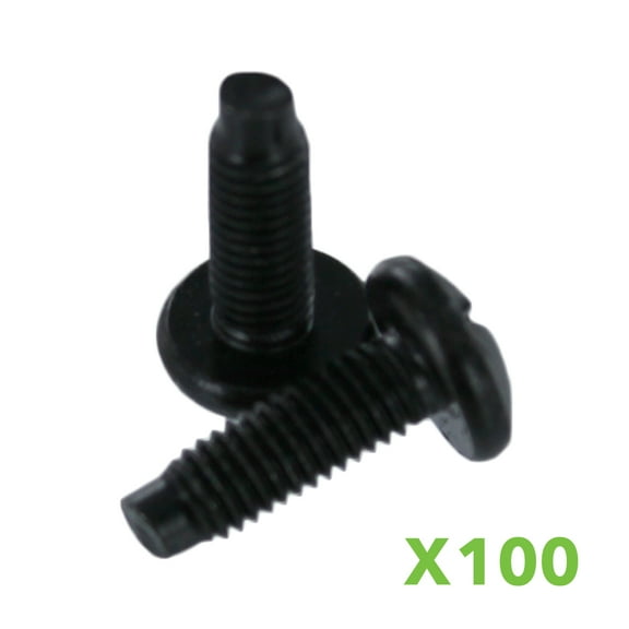 Navepoint 10-32 Pan Phillips Pilot Point Screws For Rack Mount Server Shelves Cabinets 3/8 Inch, Set Of 100