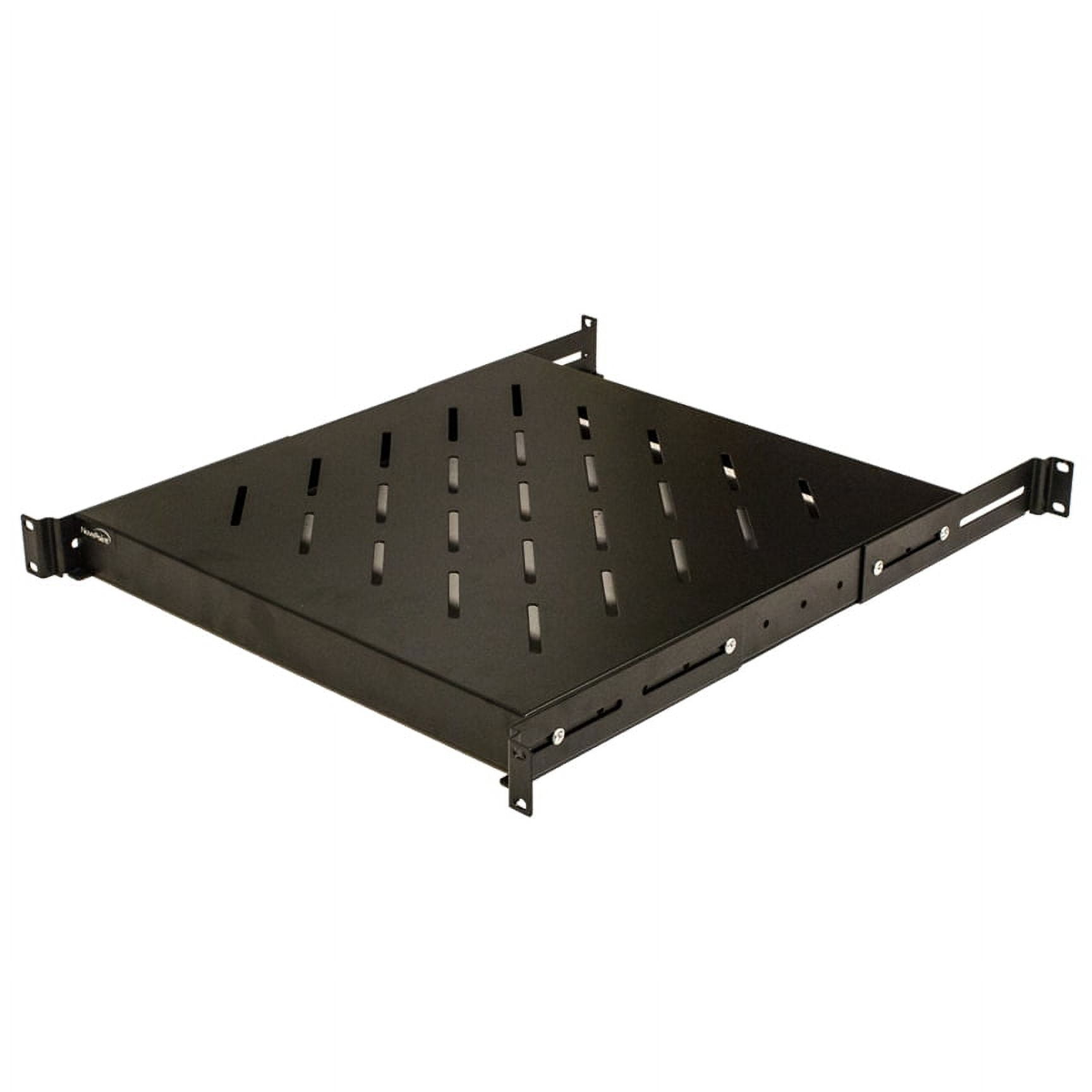 Navepoint 1U 19-Inch Fixed 4-Post Rack Mount Server Shelf with ...