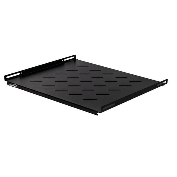 Navepoint 1U 19-Inch Fixed IT Network Cabinet Shelf For 600mm Depth Cabinet Enclosure Vented Black