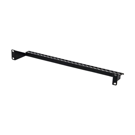 Navepoint 1U Horizontal 19-Inch Rack Mount Cable Management Bracket Cross Bar Panel Black