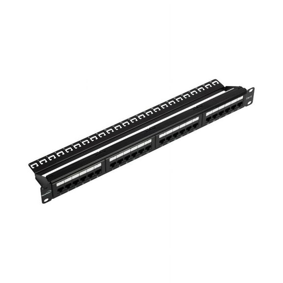 Navepoint Rackmount or Wallmount 24-port Cat6 Patch Panel RJ45 Ethernet 568A/B compatible