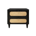 thumbnail image 1 of Navice End Table with 1 Bottom Shelf Storage with Solid Wood in Black Finish, 1 of 4