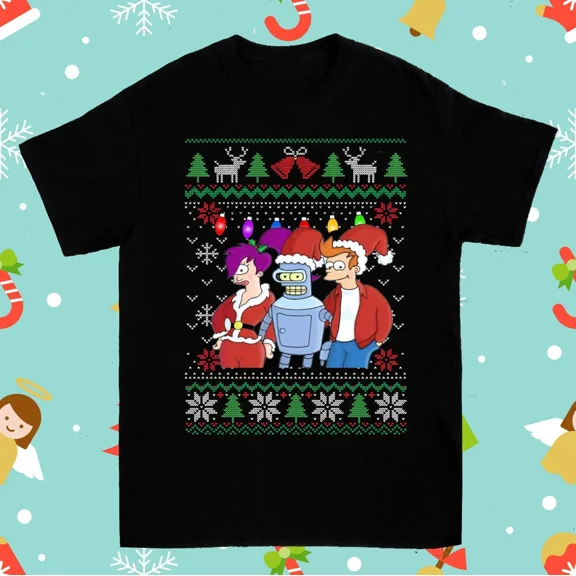 Navidad Futurama Christmas T-Shirt Unisex Cotton Tee All Sizes