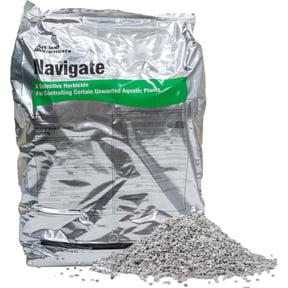 Navigate Aquatic Herbicide Granules 50 lb Weed Control for Lakes & Ponds, Controls Milfoil, Lily, Coontail, 2,4-D Formula
