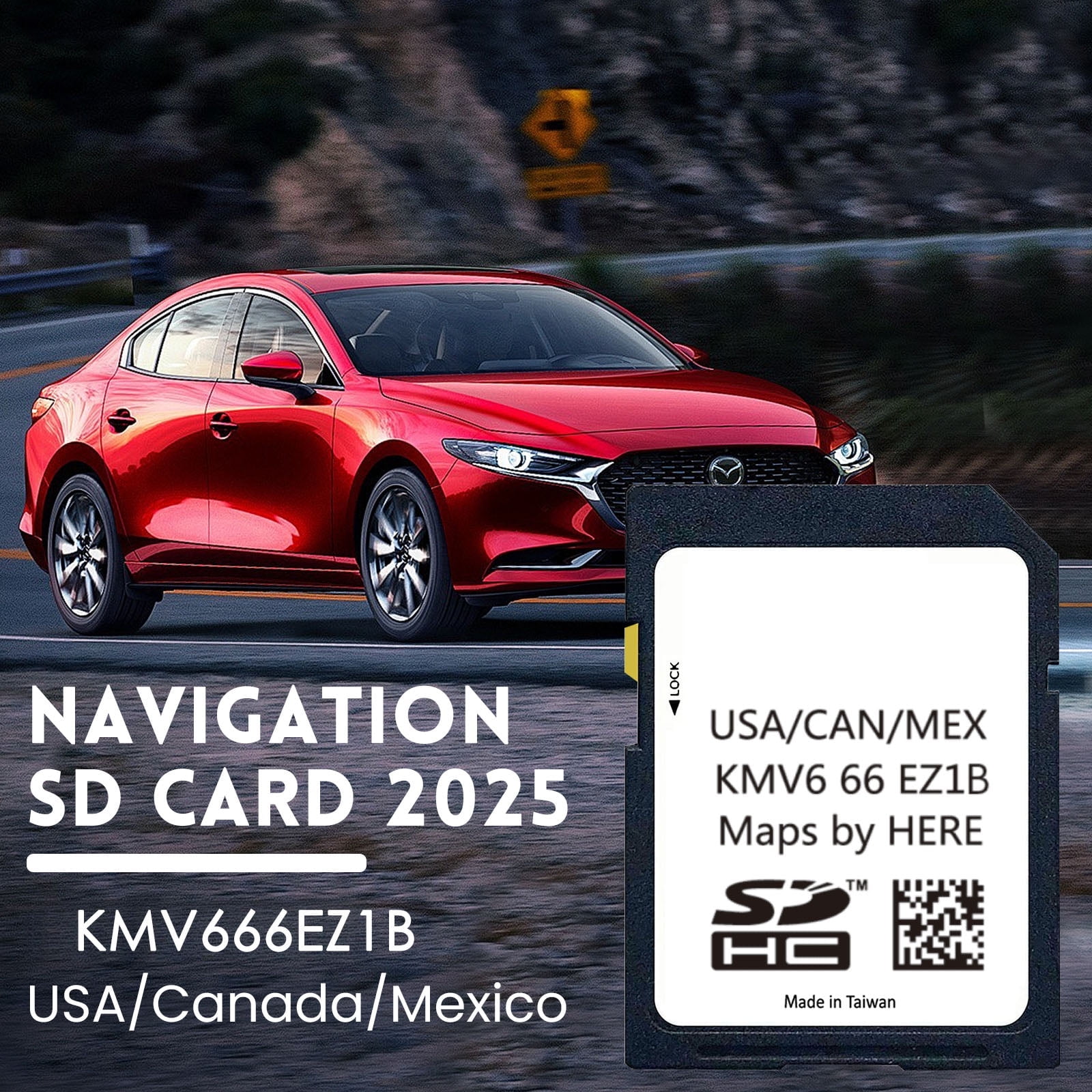 Navigation GPS SD Card Map Update Fits 2024-2025 CX90, 2024-2025 CX5,2024 CX30,2024 M.azda 3,US Mexico Canada
