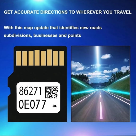 Navigation Memory Card Version 86271 0E077 Compatible with Toyota 4Runner Avalon Camry Corolla Highlander Mirai Prius Sequoia Sienna Tacoma Tundra Venza Rav4 Sync USA/Canada Maps