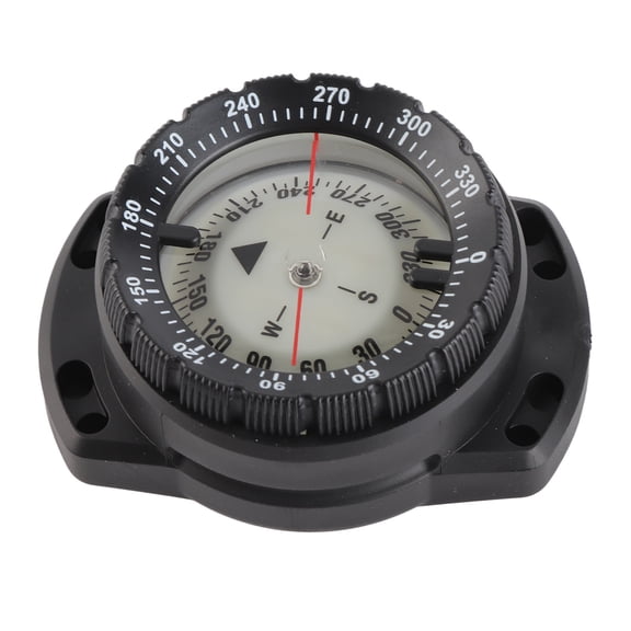 Navigation Tool 50m Diving Compass Light in The Dark Underwater Navigation Compass with Elastic Rope Water Resistant for Outdoor Camping Black