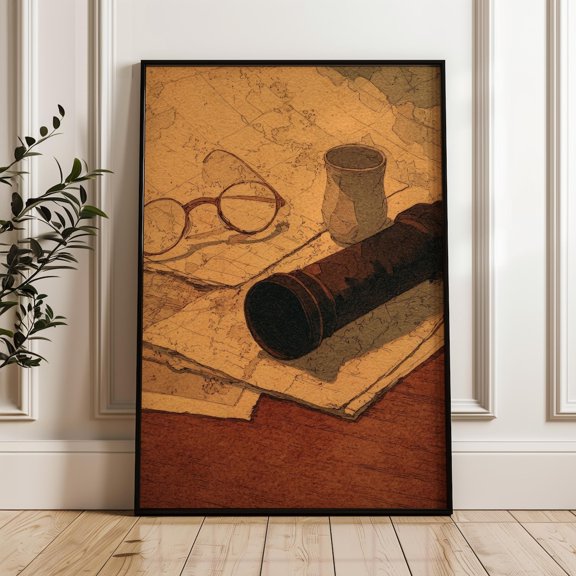 Navigation Tools Nautical Maritime Explorer Poster