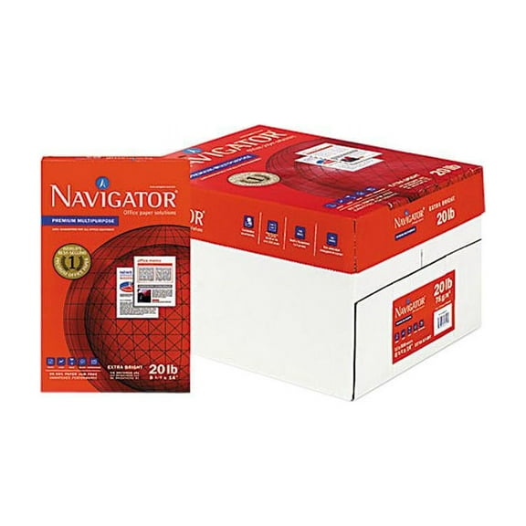 Navigator NMP1420 Premium Multipurpose Paper, 97 Brightness, 20lb, 8-1/2x14, White, 5000/Carton