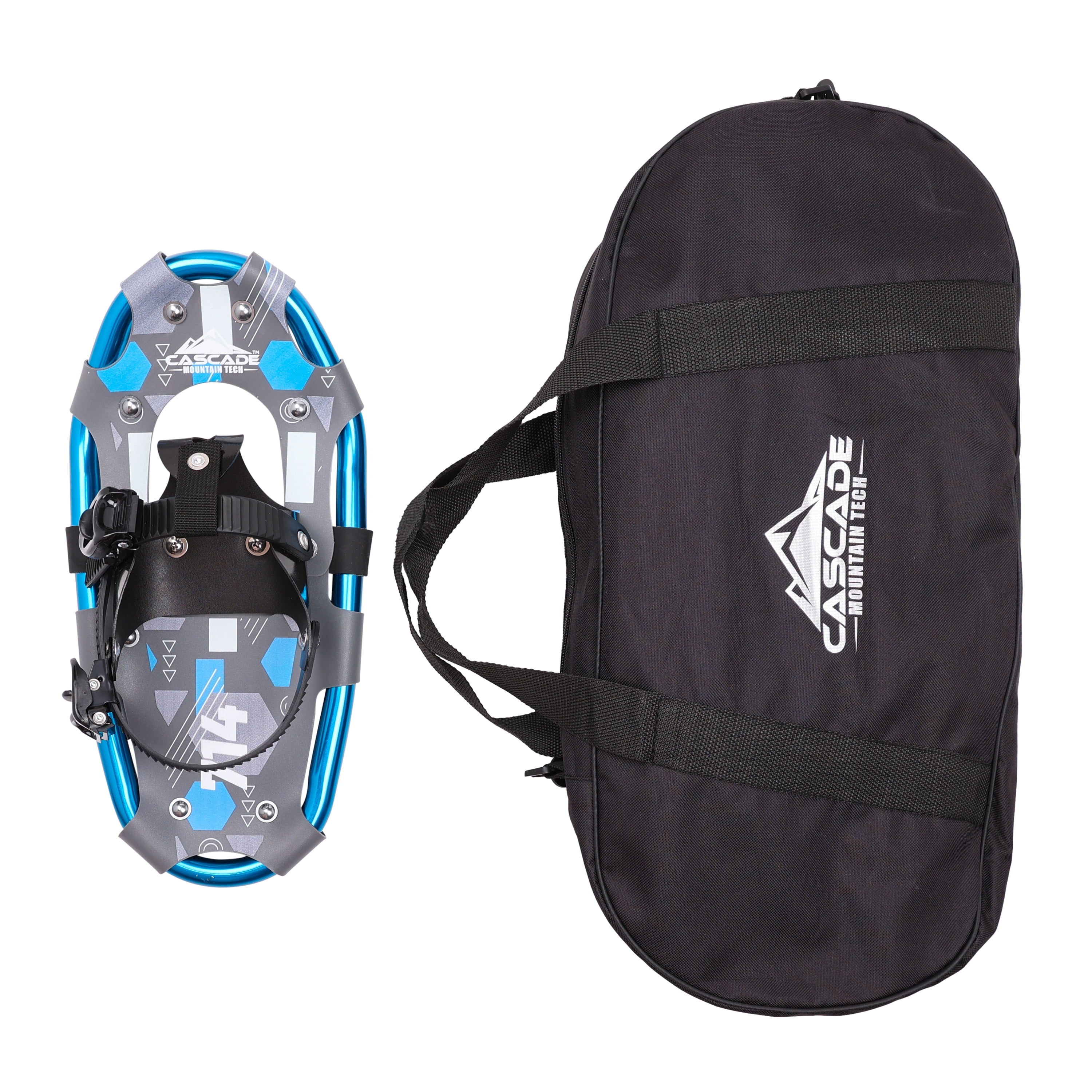 Navigator Series Kids Lightweight 14" Aluminum Frame Snowshoes Pair, Ratchet Binding