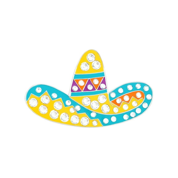 Navika Swarovski Crystal Golf Ball Marker & Hat Clip - Sombrero