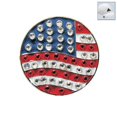 thumbnail image 1 of Navika US Flag Swarovski Crystal Ball Marker with Hat Clip, 1 of 2