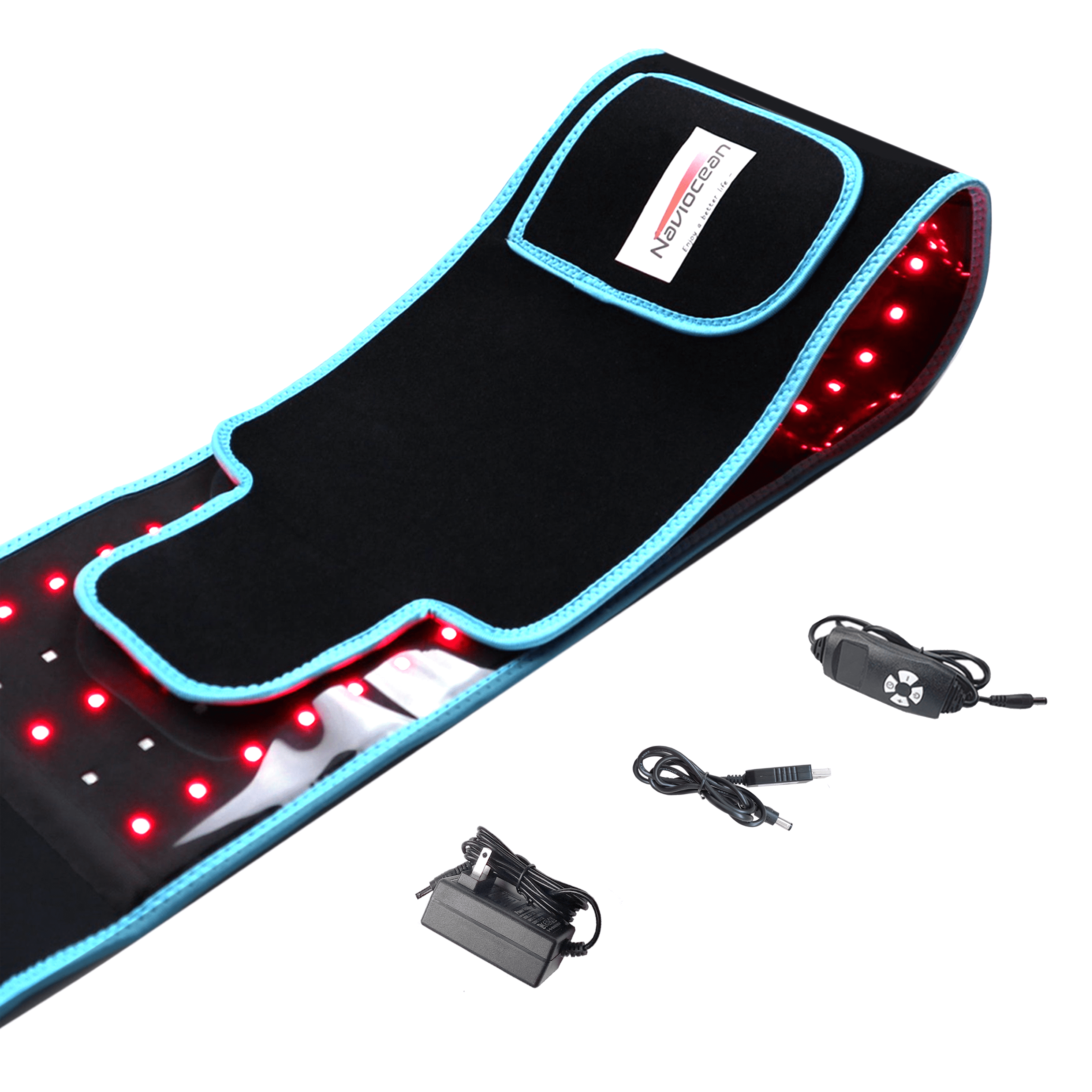 Naviocean Infrared Red Light Therapy Belt for Body Device Wrap, NearInfrared Light Pad LED