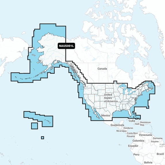 Navionics Plus NAUS001L US and Coastal Canada microSD