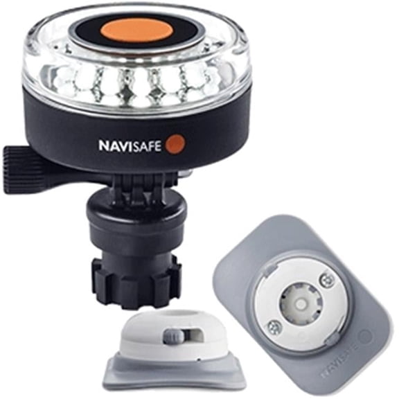 Navisafe 040KIT4 Navilight 360 deg 2nm White with Navimount Base & RIB Mount - White