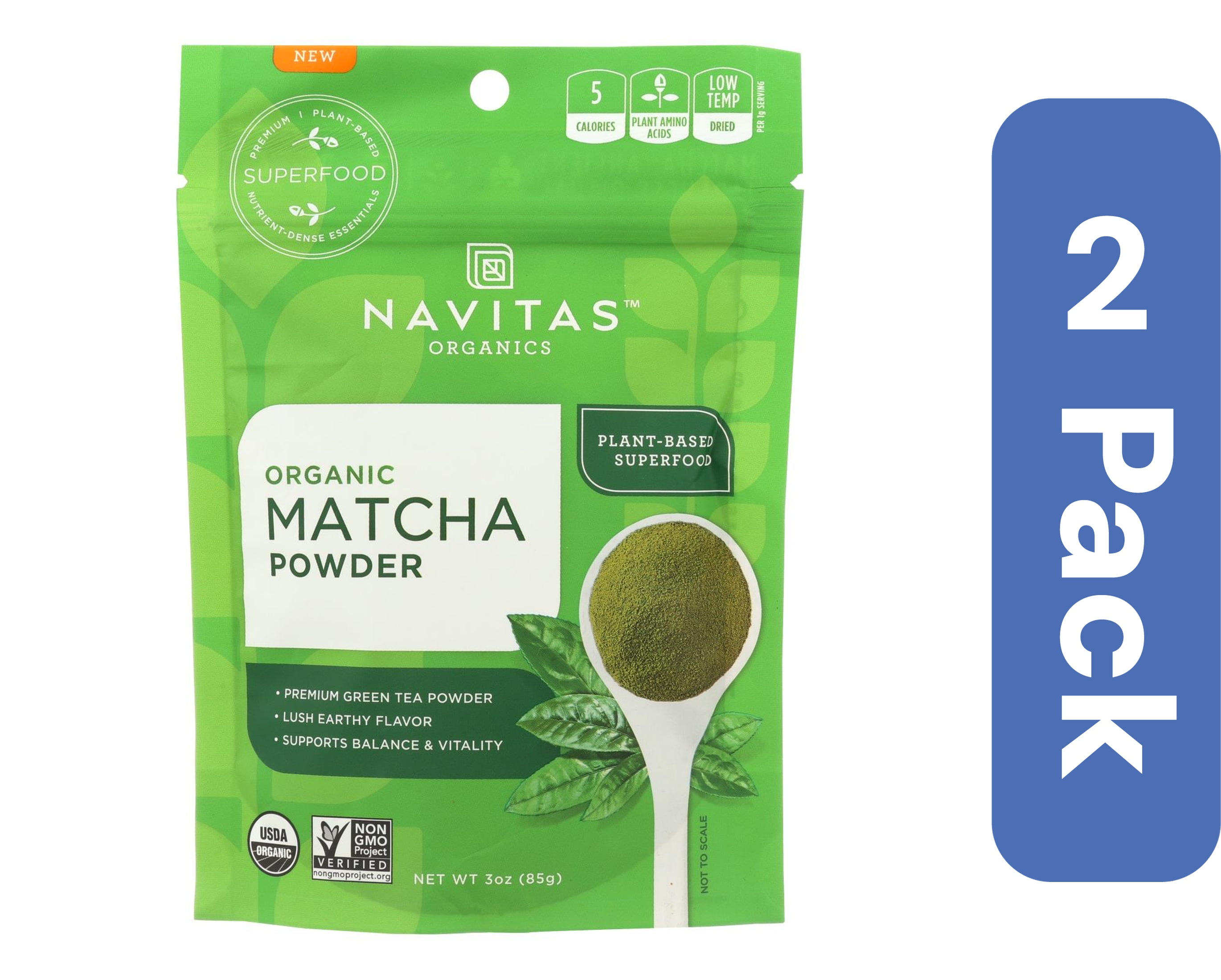 Navitas Organic Matcha Powder 3 oz (Pack Of 2)