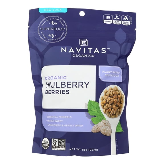 Navitas Organic Mulberries 8 oz (Pack of 4)