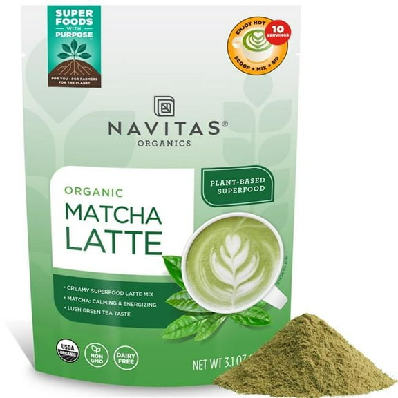 Navitas Organics 332326 3.1 oz Organic Matcha Latte Tea