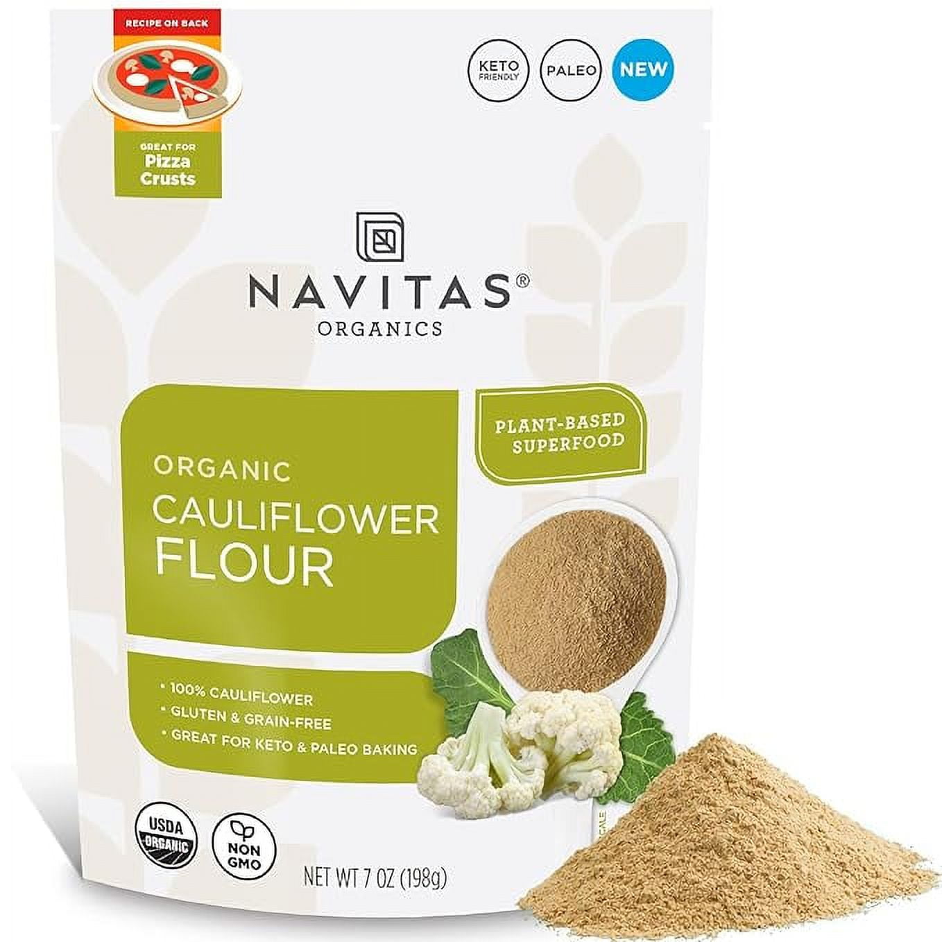 Navitas Organics Cauliflower Flour, 7oz — Organic, NonGMO, 100