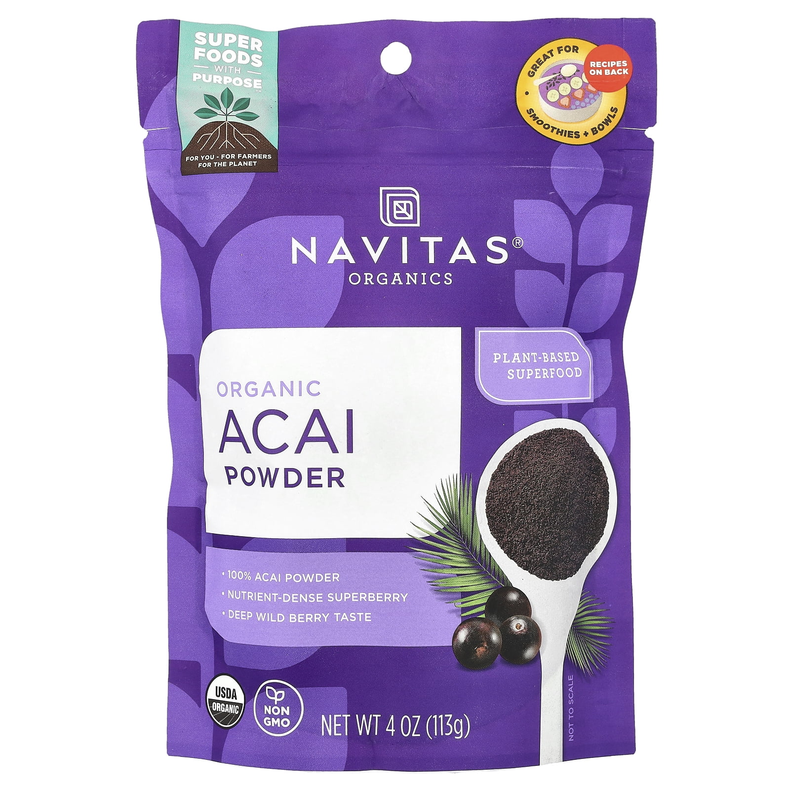 Navitas Organics Organic Acai Powder, 4 oz (113 g)