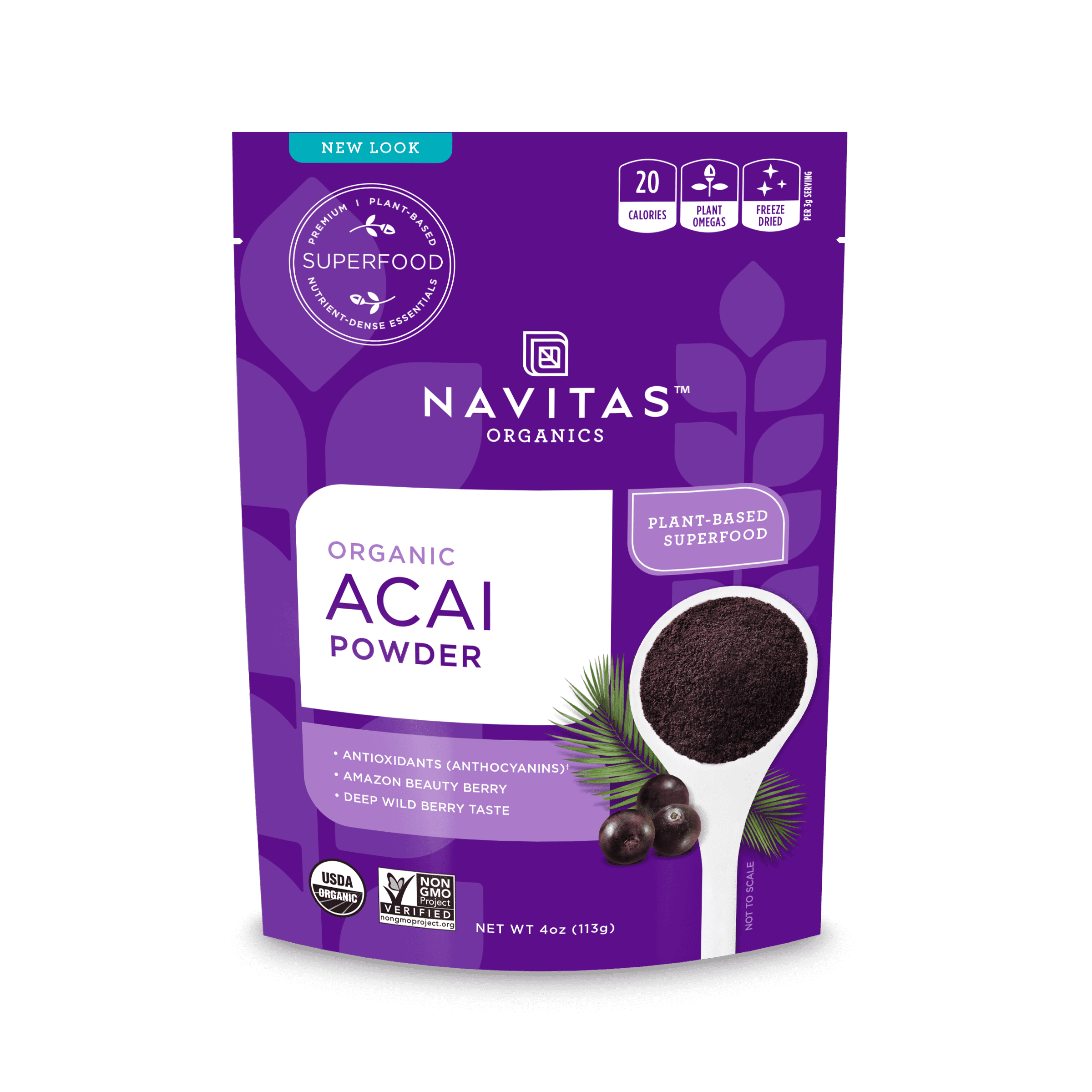 [3個セット] Navitas Organics Acai Powder 4oz(113g) ナビタス オーガニクス オーガニック アサイーパウダー【最安値に挑戦】 Navitas Organics Organic Acai Powder 4 oz Freeze-Dried