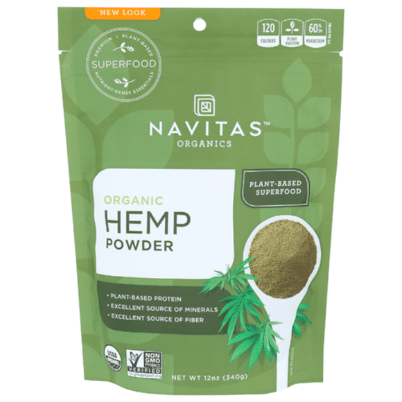 Navitas Organics Organic Hemp Powder Kashmir Superfood 12 oz - Pack of 3