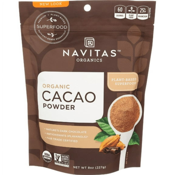 Navitas Organics Organic Raw Chocolate Powder 8 oz - Pack of 5