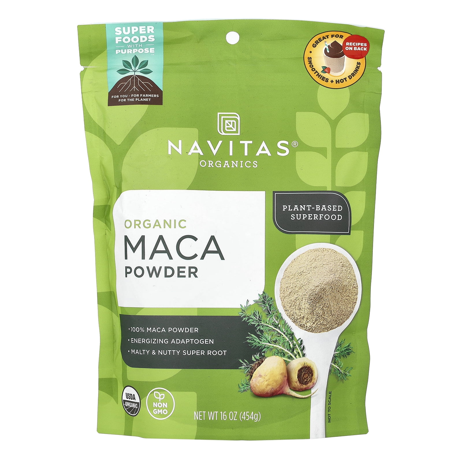 Navitas organics maca powder, 1.0 lb, 90 servings