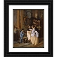 thumbnail image 1 of Navone, Edouardo 12x14 Black Ornate Wood Framed with Double Matting Museum Art Print Titled - A Musical Interlude, 1 of 4
